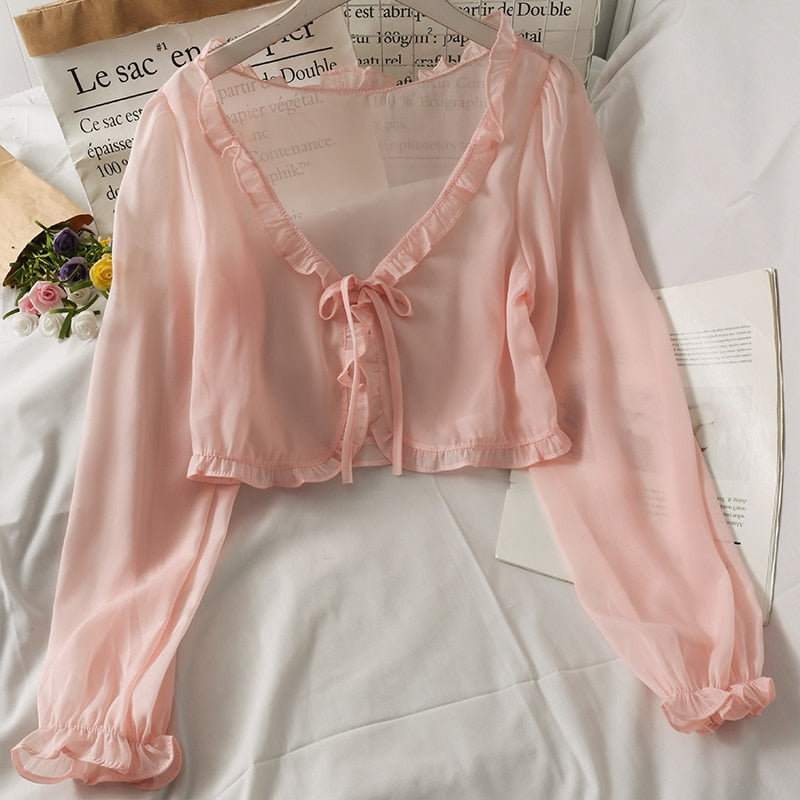 Thin Coat Casual Lace Bow Summer Sun