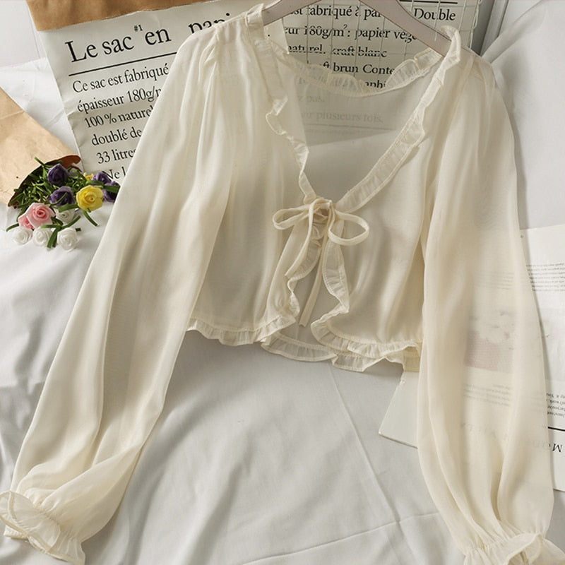 Thin Coat Casual Lace Bow Summer Sun