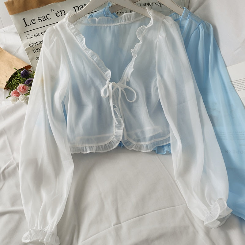 Thin Coat Casual Lace Bow Summer Sun